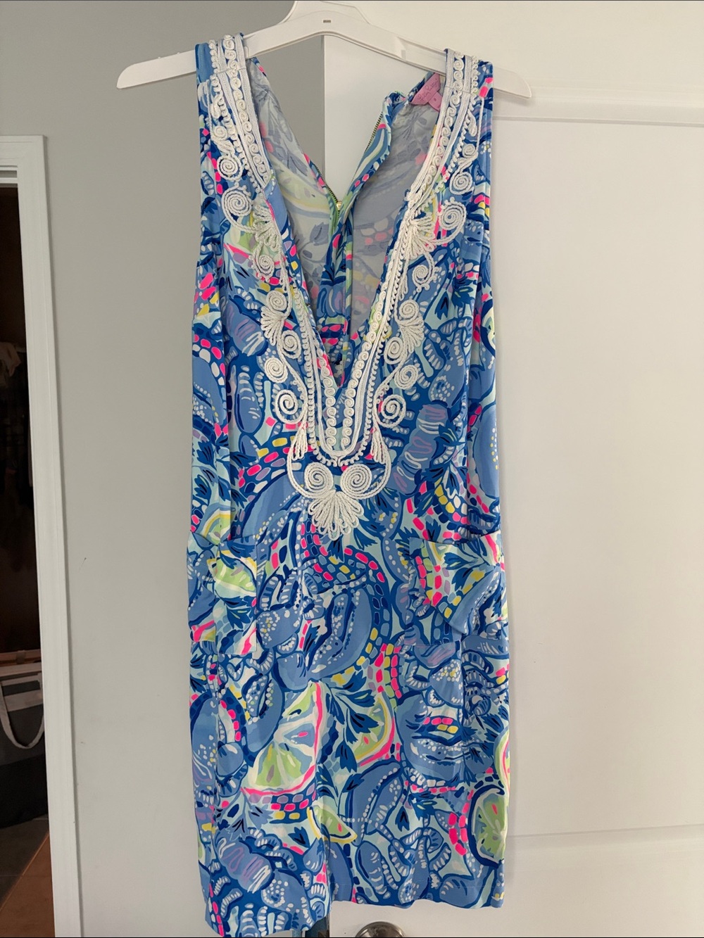 Lilly Pulitzer Blue Multi Floral V-Neck dress